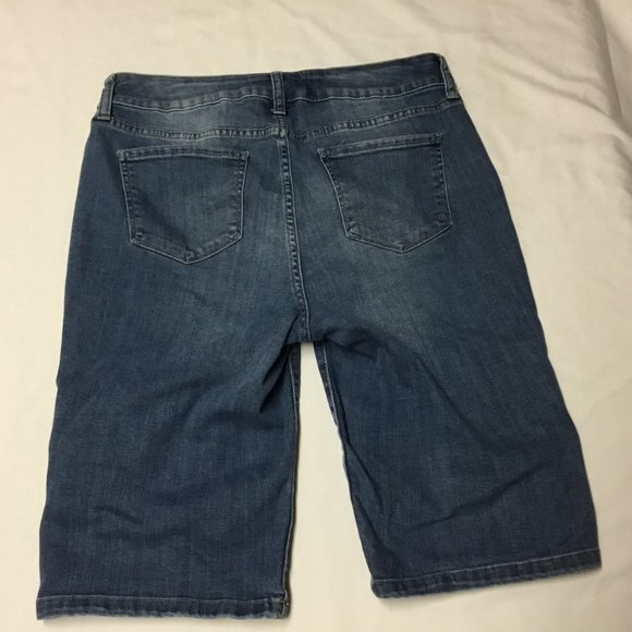 Dark Denim Bermuda Shorts Sz 8 - Picture 2 of 5